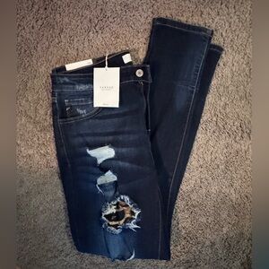 KanCan Dark Blue Distressed Skinny Jeans